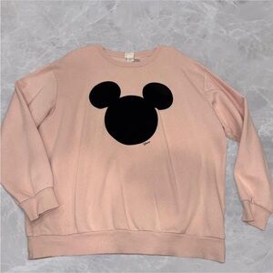 H&M Disney Light Pink Mickey Sweatshirt